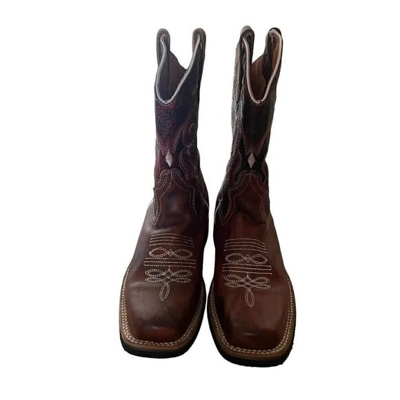 California Rodeo Western Leather Unisex Boots SZ 6.5 - Picture 3 of 13